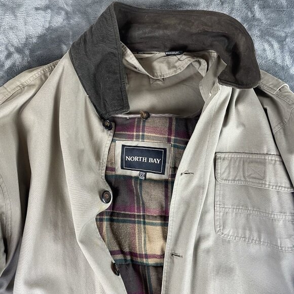 Vintage Mens XXL North Bay Chore Barn Field Jacket Coat Removable Flannel Lined - Picture 3 of 7